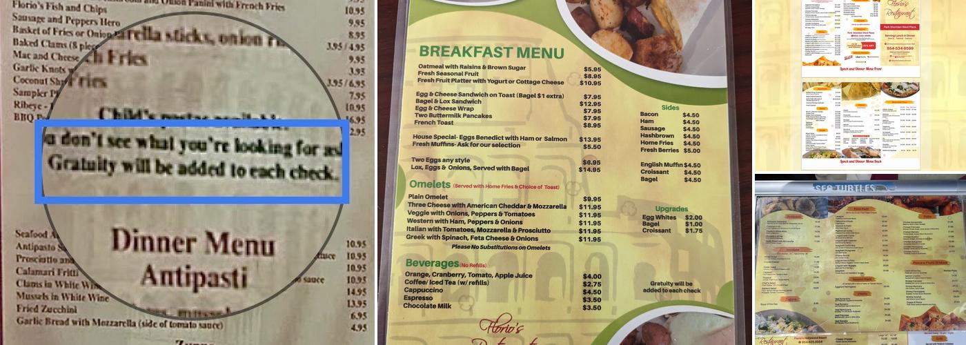 Florio's Of Little Italy Menu