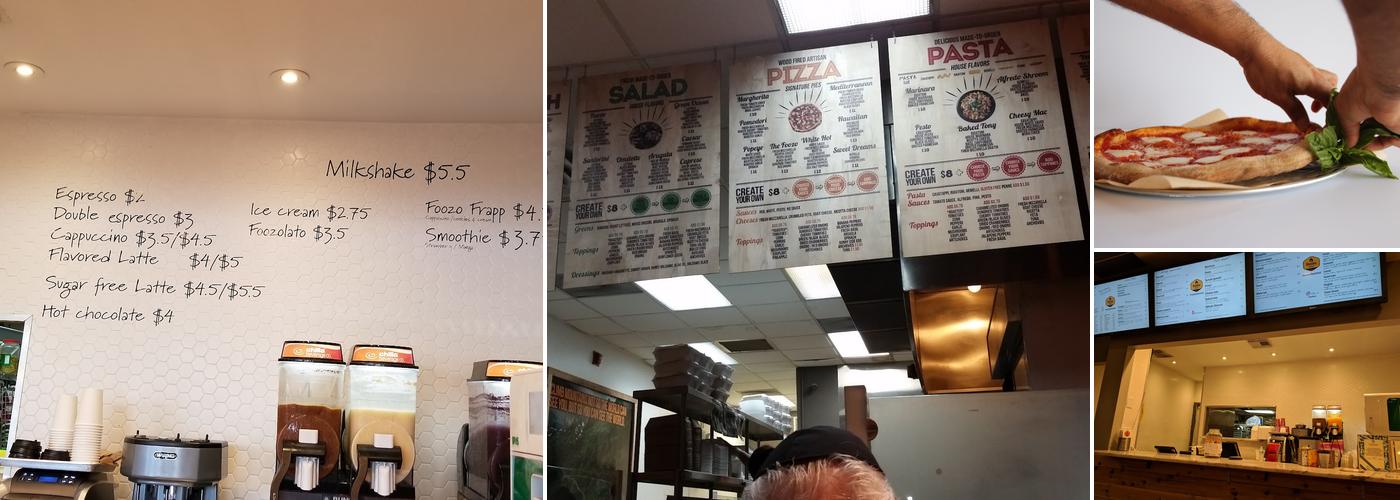 Foozo Artisan Pizza Menu