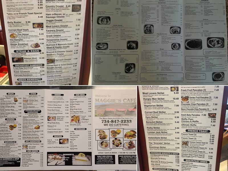 Maggie's Cafe Menu