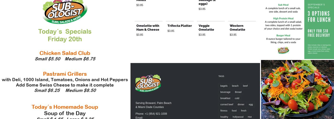 the sub-ologist Menu