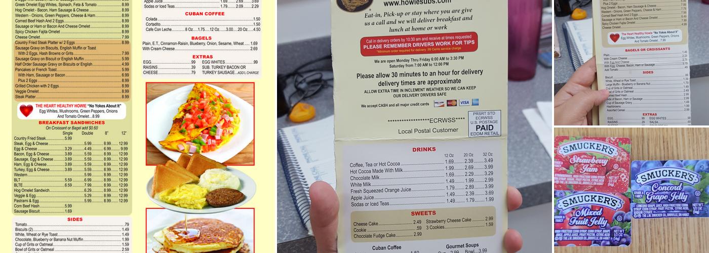 Howies Subs & Sandwiches Menu