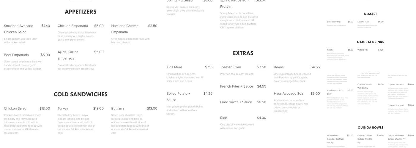 J28 Sandwich Bar Menu