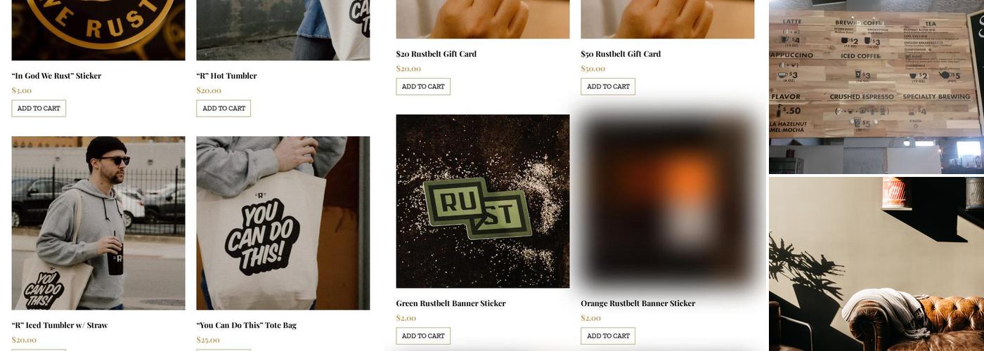 Rustbelt Coffee Menu