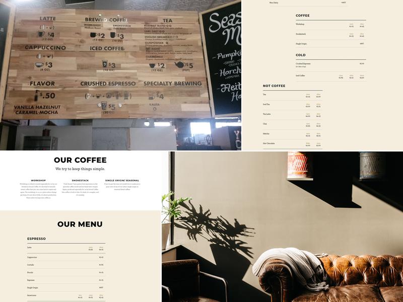 Rustbelt Coffee Menu