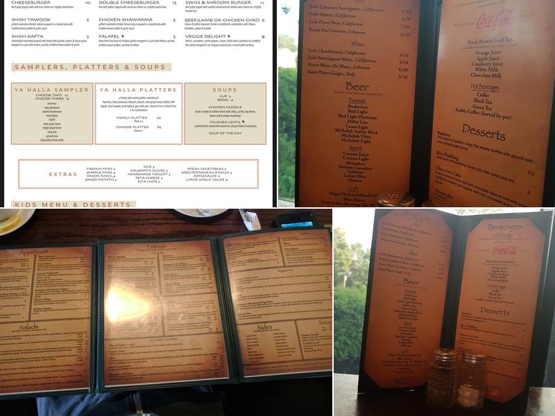 Ya Halla Restaurant Menu