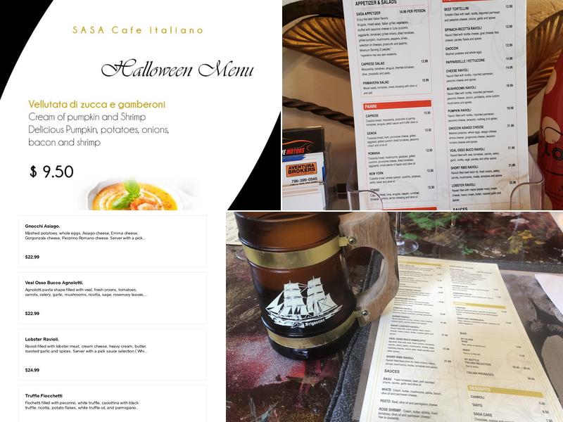Sasa Italian Gourmet Menu