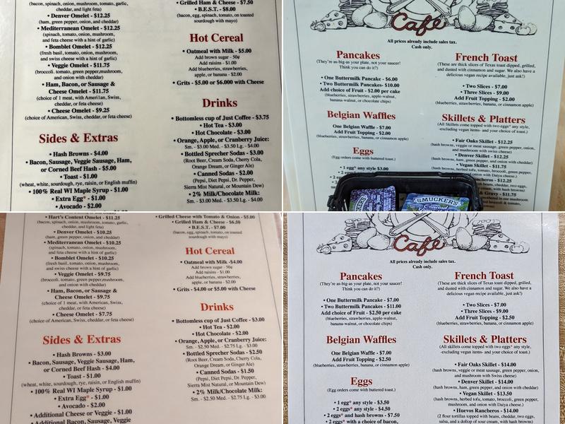 Willalby's Cafe Menu
