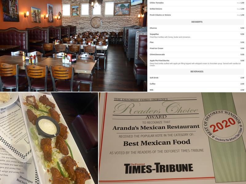 Arandas Menu