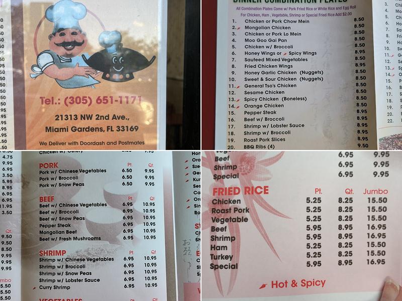 Wonder Wok Menu
