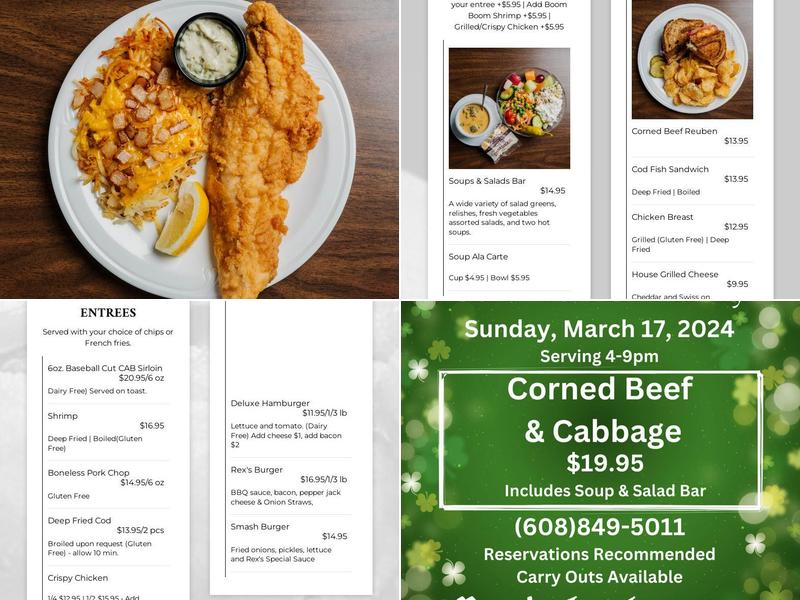 Rex's Innkeeper Menu