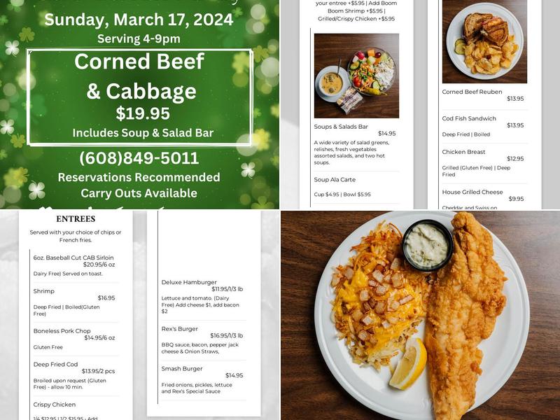 Rex's Innkeeper Menu