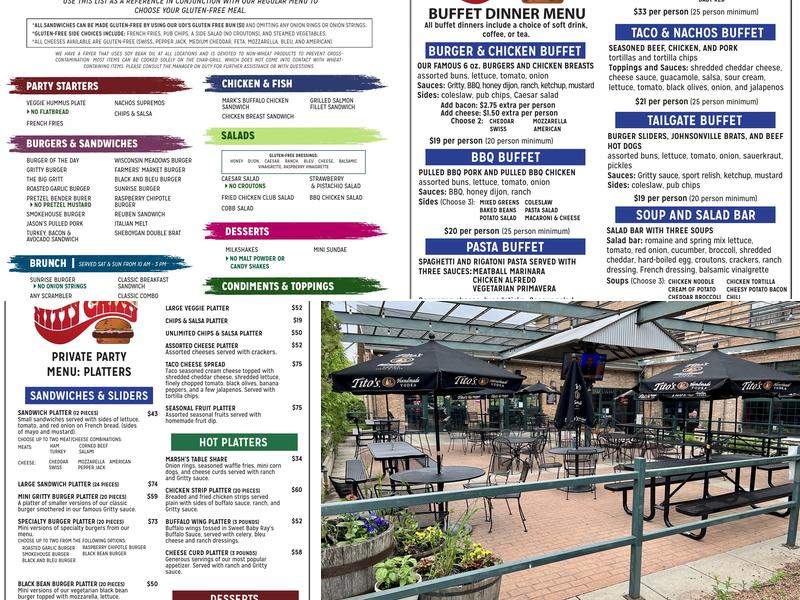 Nitty Gritty-Sun Prairie Menu