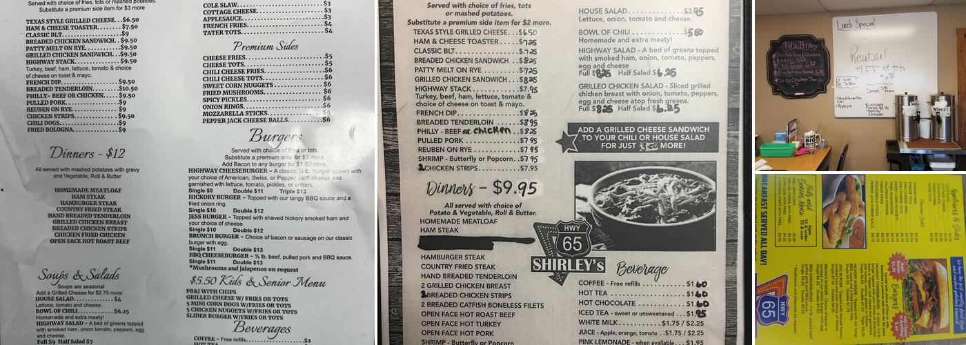 Highway Cafe Menu