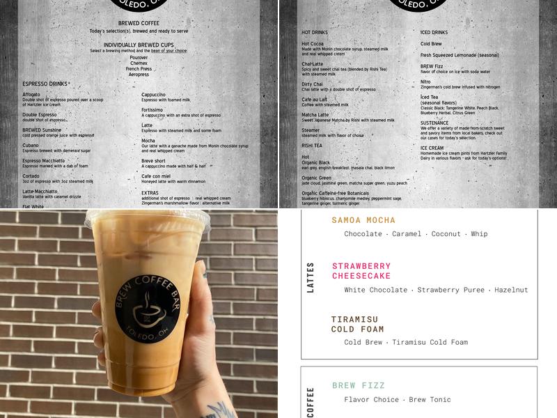 BREW coffee bar Menu