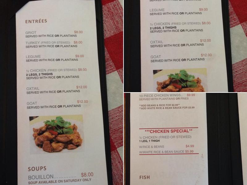 Bargain Family Restaurant Menu