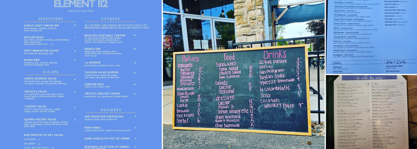 Element 112 Menu