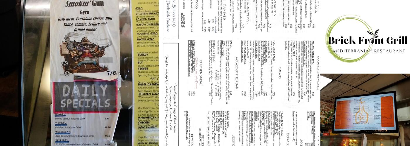 Brick Front Grill Menu