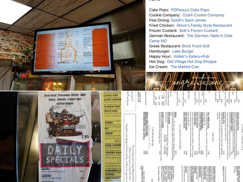 Brick Front Grill Menu