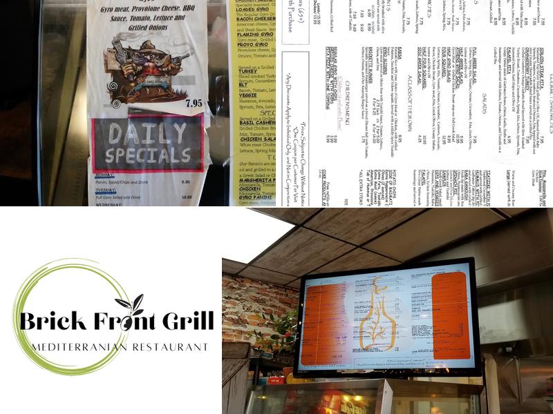 Brick Front Grill Menu
