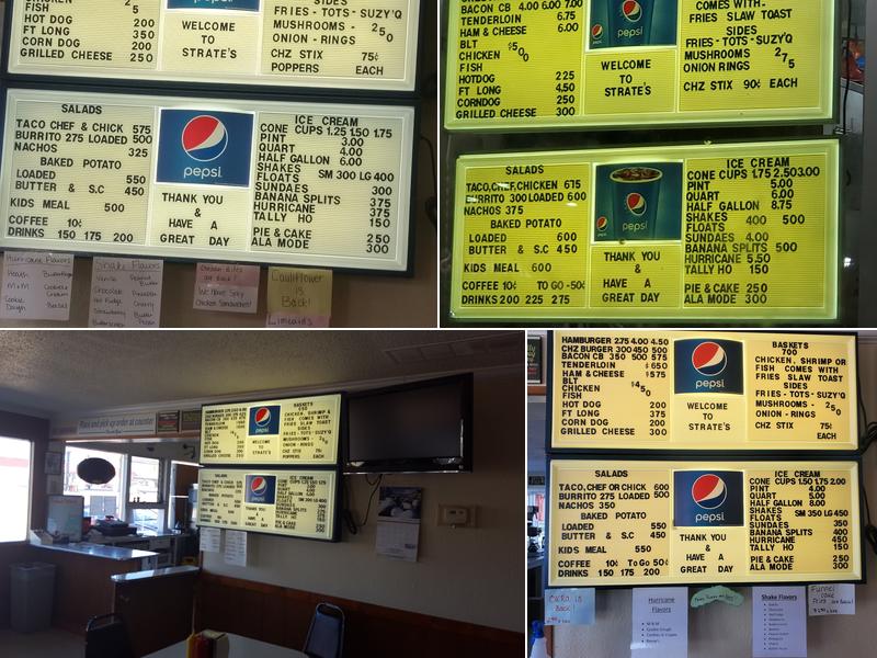 Strate's Drive-Inn Menu