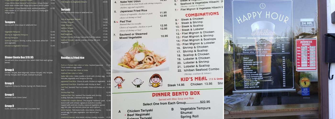 Ichiban Sushi Menu