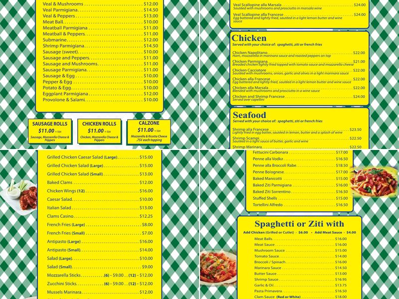 Victorio II Pizza Menu