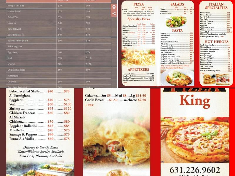 Pizza King Menu