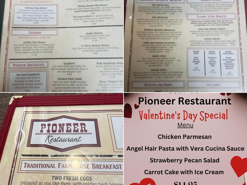 Pioneer Restaurant Menu