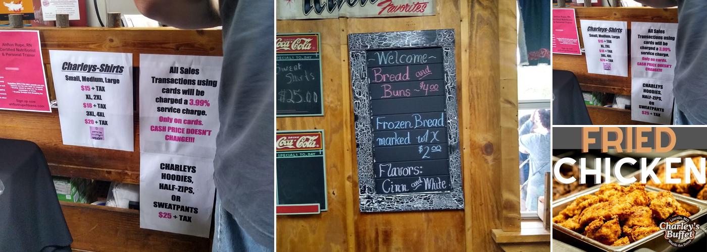 Charley's Buffet Menu