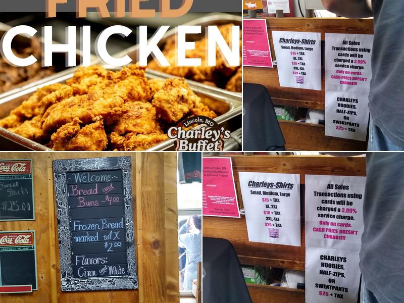 Charley's Buffet Menu