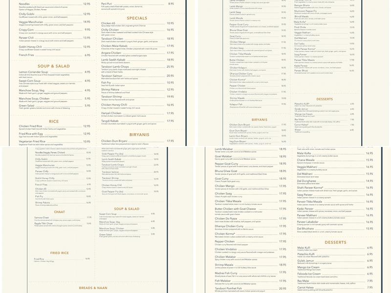 Swagat - West Madison Menu