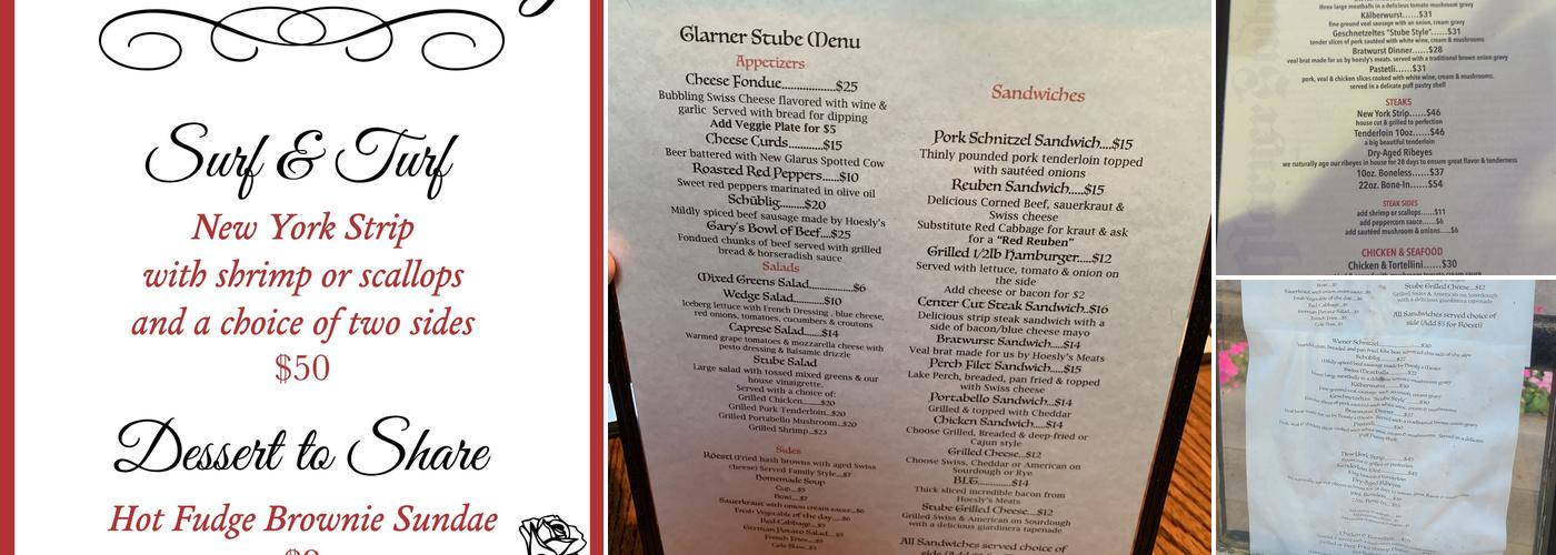 Glarner Stube Menu