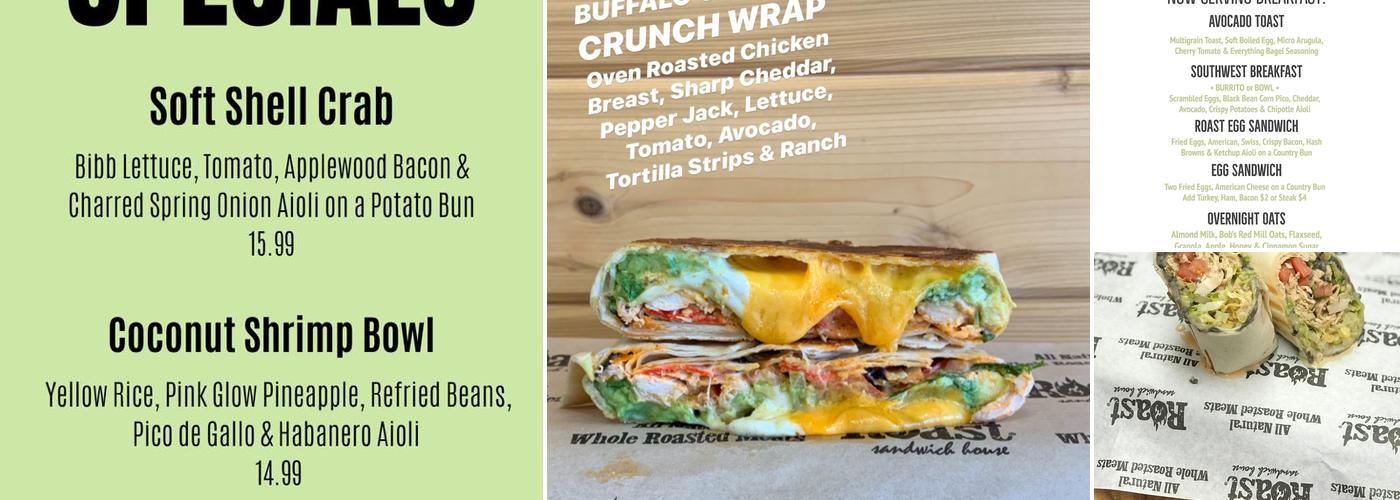 Roast Sandwich House Menu