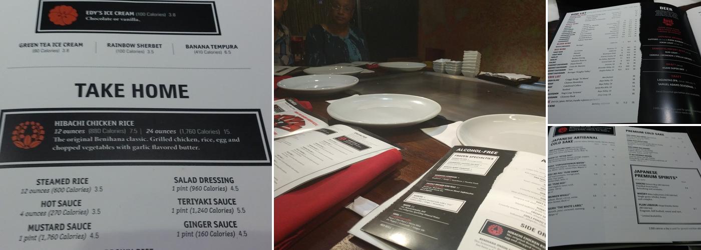 Benihana Menu