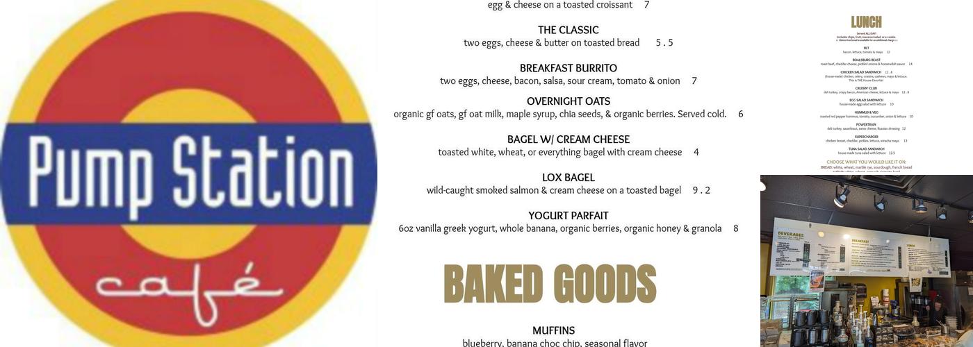 Pump Station Cafe Menu