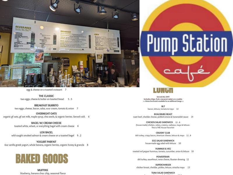 Pump Station Cafe Menu
