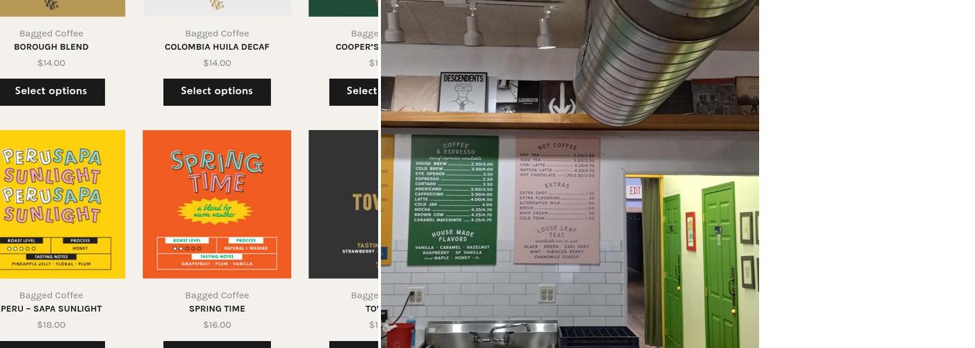 East End Coffee Co. Menu