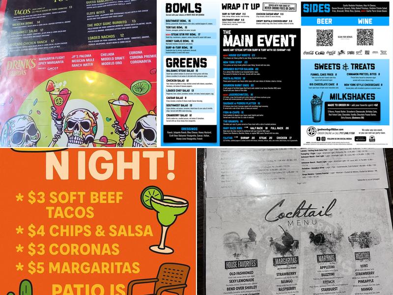 J P Edwards Grill & Bar Menu