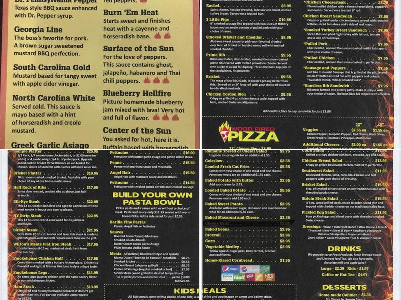 BlackJack BBQ Menu