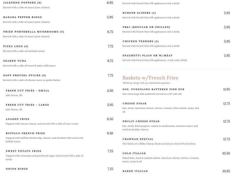 Big Daddy's Grill-N-Chill Menu