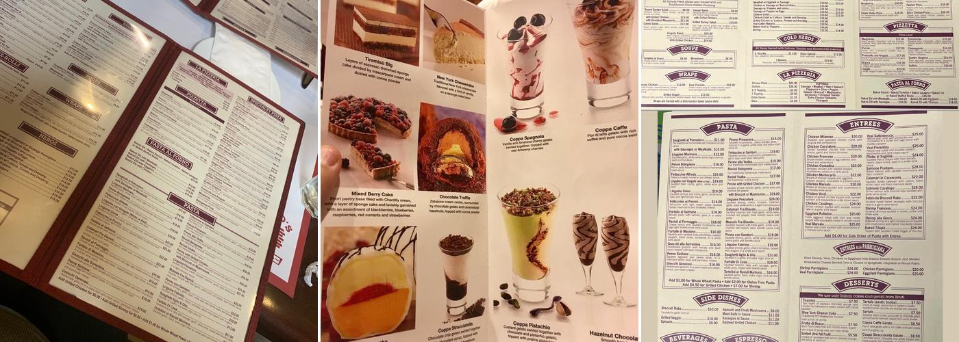 Cafe Gino's Menu