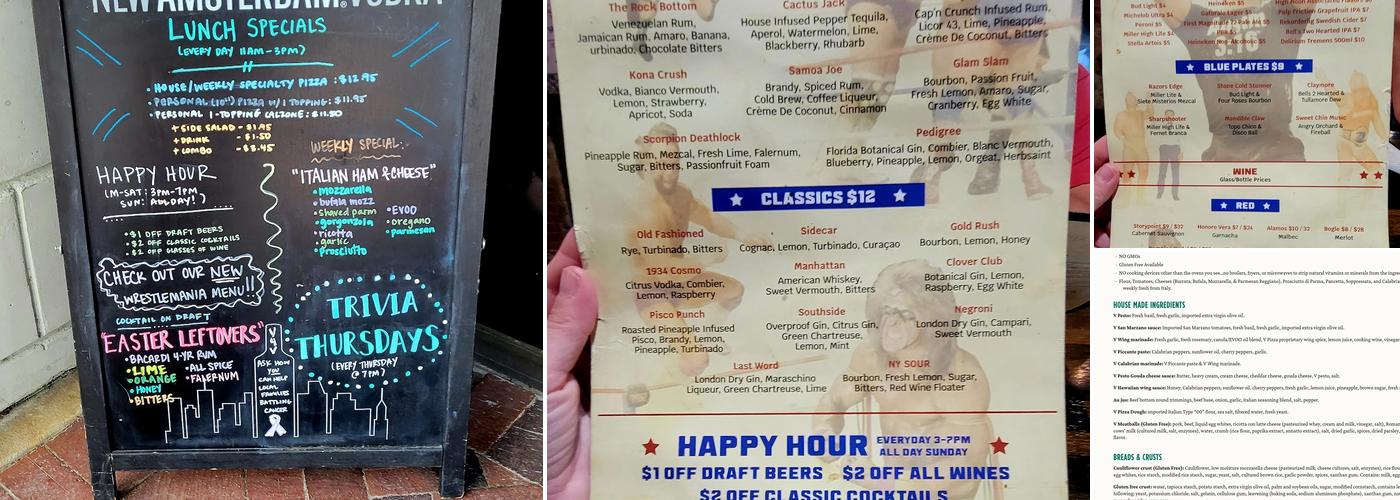V Pizza & SideCar - Gainesville Menu