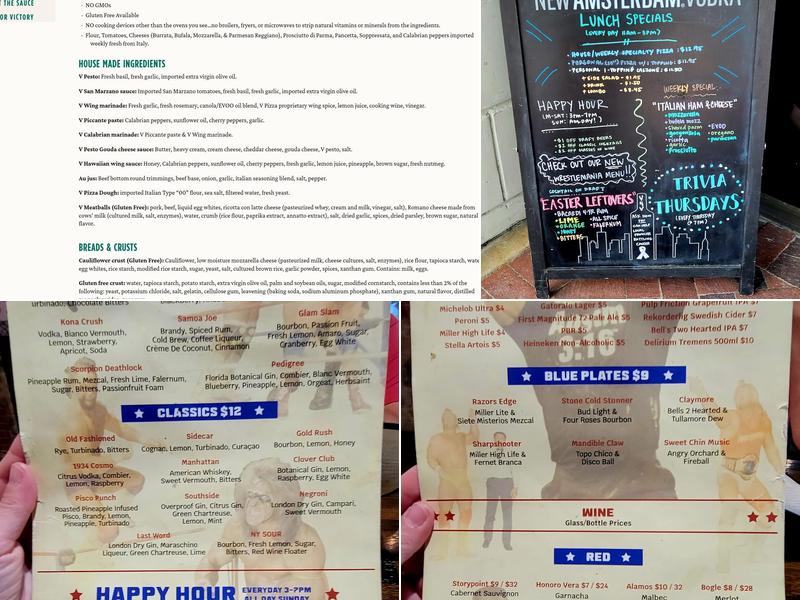 V Pizza & SideCar - Gainesville Menu