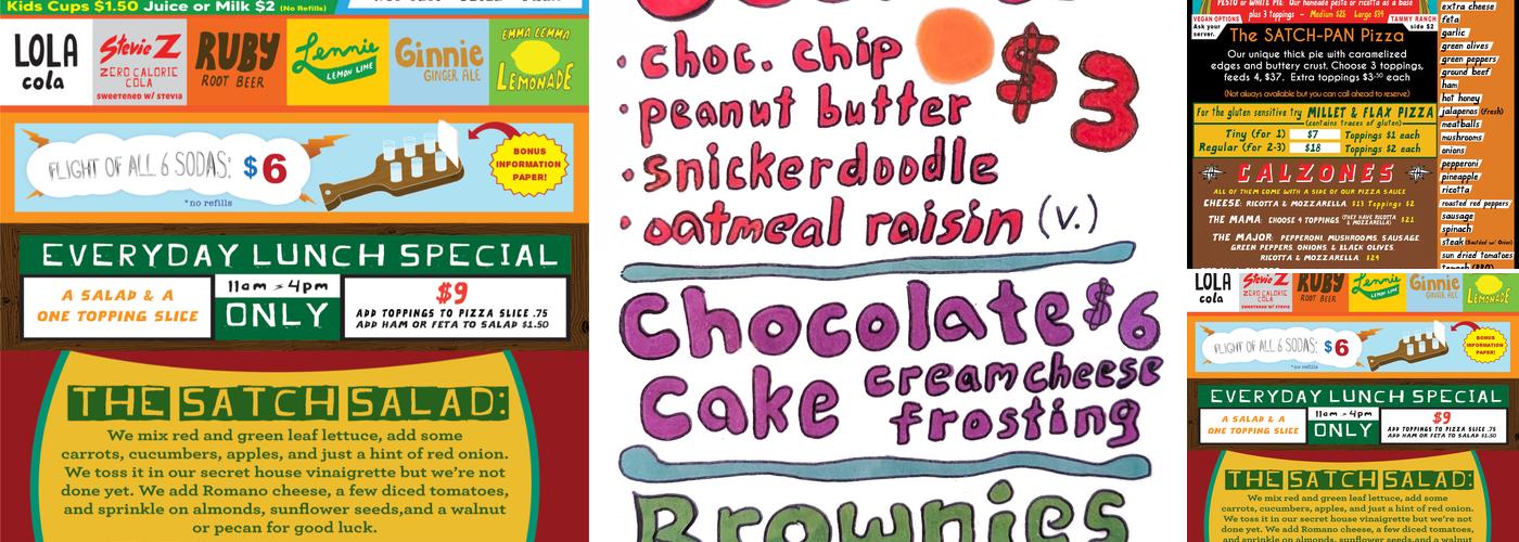 Satchel's Pizza Menu