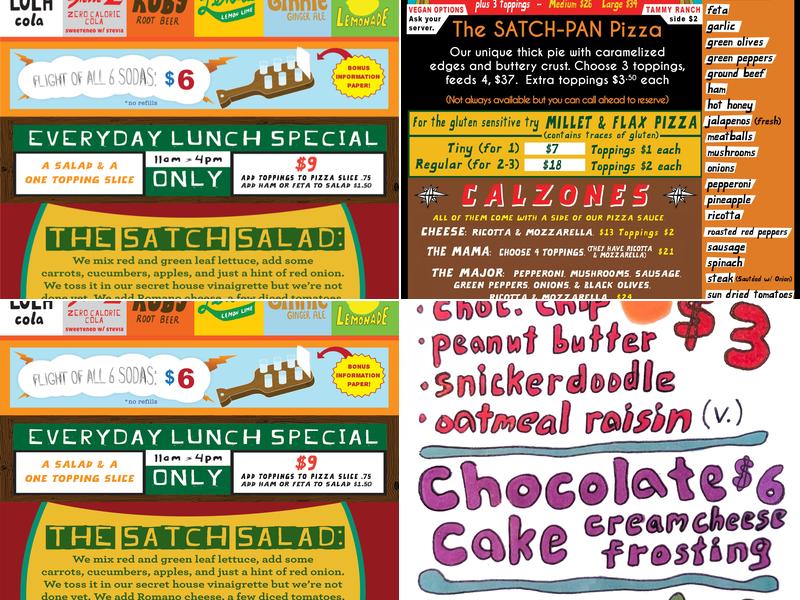 Satchel's Pizza Menu