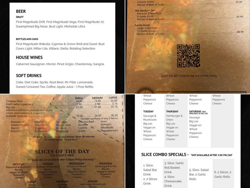 Leonardo's Pizza of Millhopper Menu