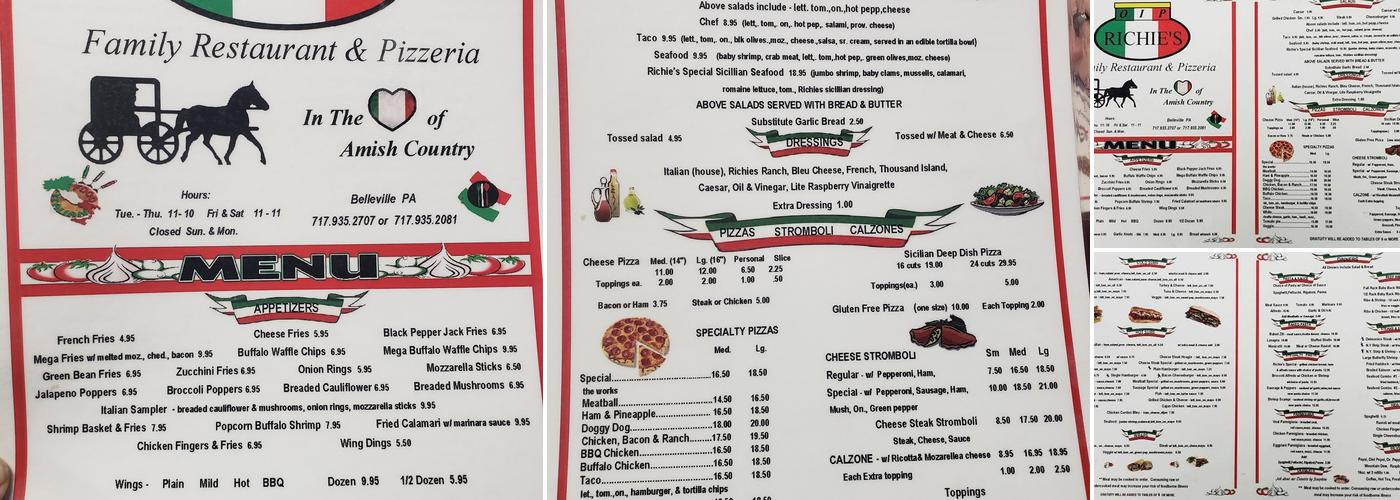 Richie's OIP Menu