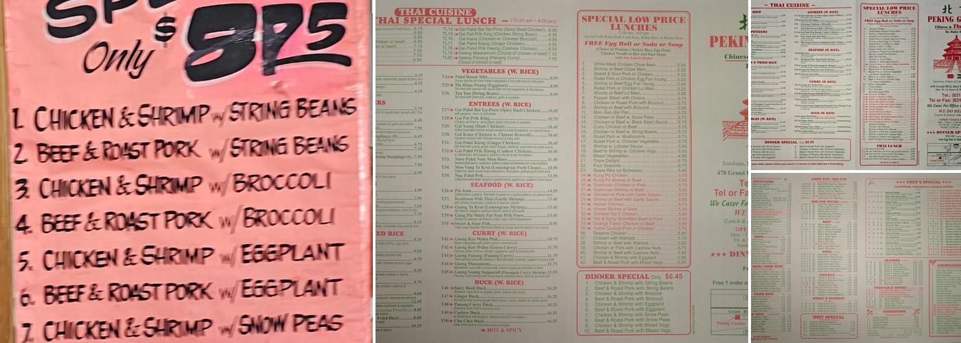 Peking Gardens Menu