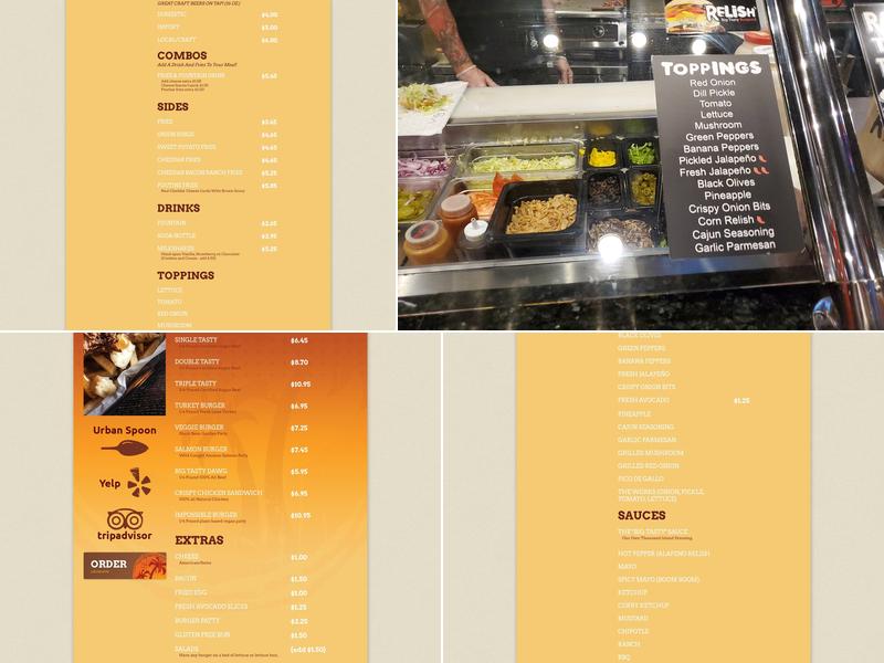 Relish Downtown Menu