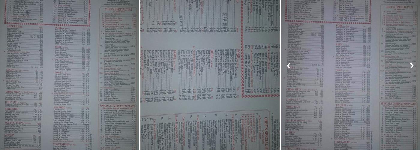 Doc Lee Lau Chinese Restaurant Menu